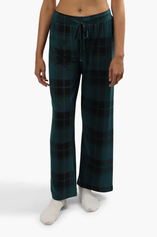 Canada Weather Gear Plaid Print Pajama Pants - Teal sold by Fairweather