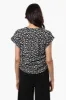 Impress Floral Side Ruched Blouse - Black sold by Fairweather