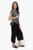 Impress Floral Side Ruched Blouse - Black sold by Fairweather
