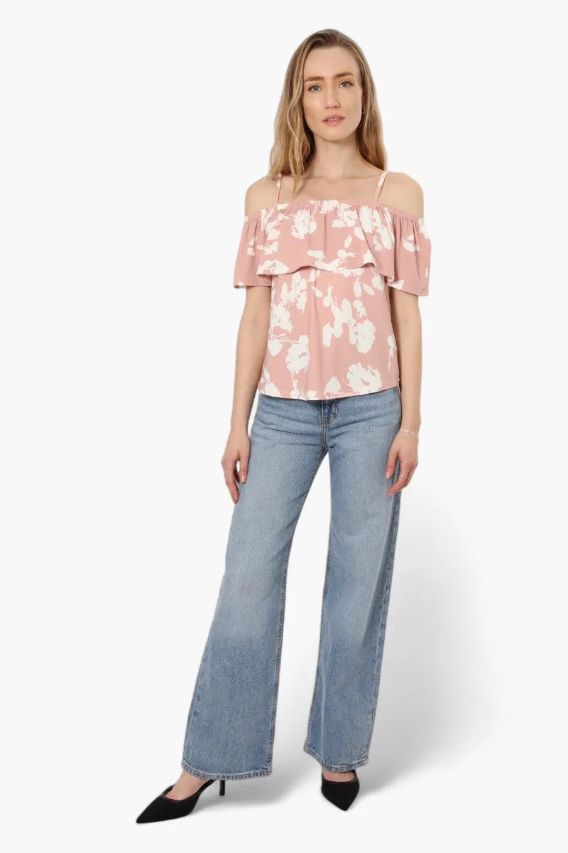 Beechers Brook Floral Pattern Flounce Tank Top - Pink sold by Fairweather product image thumbnail 2