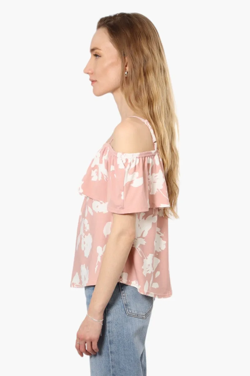 Beechers Brook Floral Pattern Flounce Tank Top - Pink sold by Fairweather product image thumbnail 3