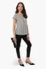 Beechers Brook Striped Cap Sleeve Blouse - White sold by Fairweather