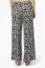 Beechers Brook Patterned Belted Palazzo Pants - Black sold by Fairweather