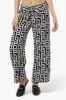 Beechers Brook Patterned Belted Palazzo Pants - Black sold by Fairweather