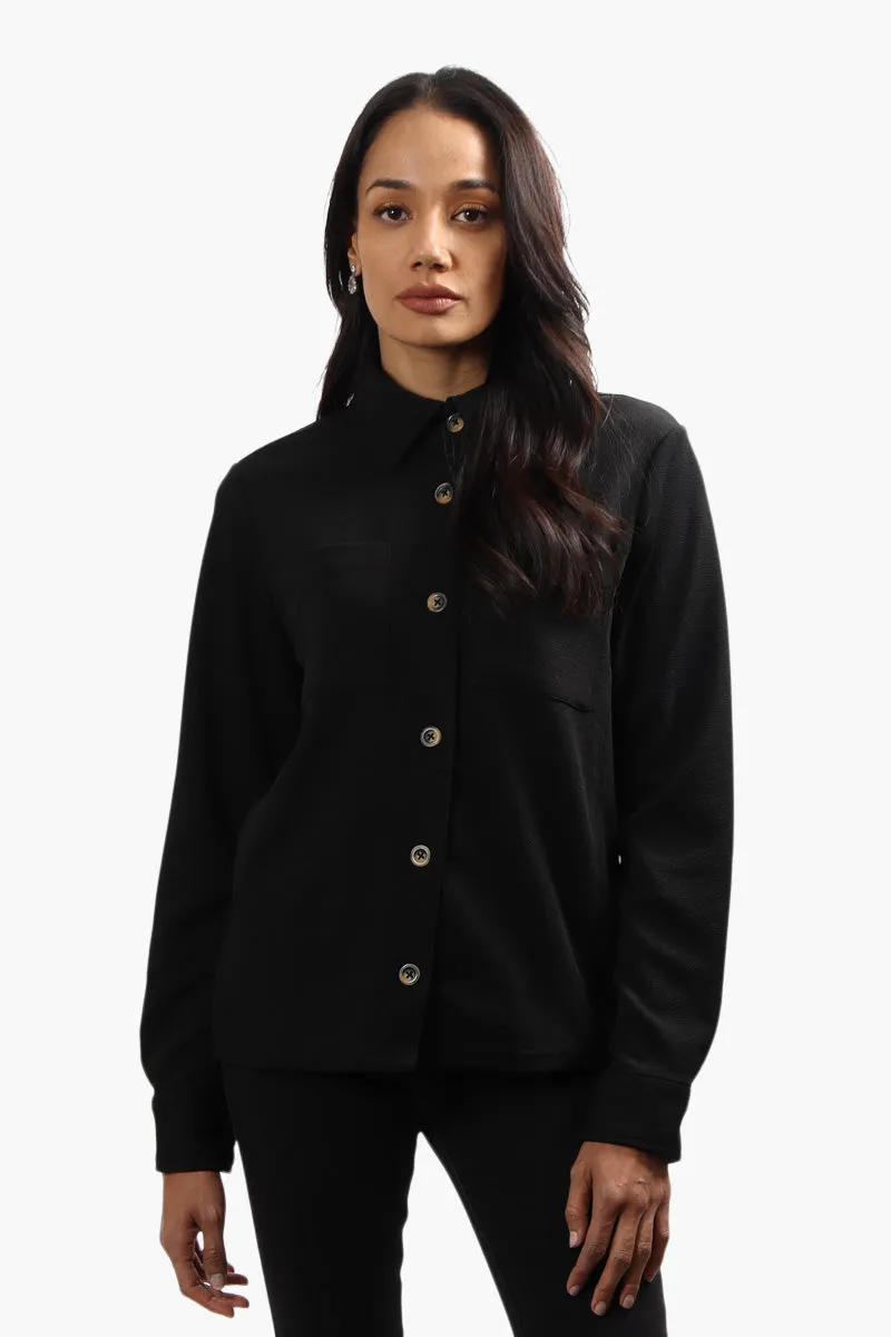 Beechers Brook Double Pocket Button Front Shirt - Black sold by Fairweather