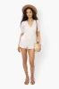New Look Short Sleeve Button Down Romper - White sold by Fairweather