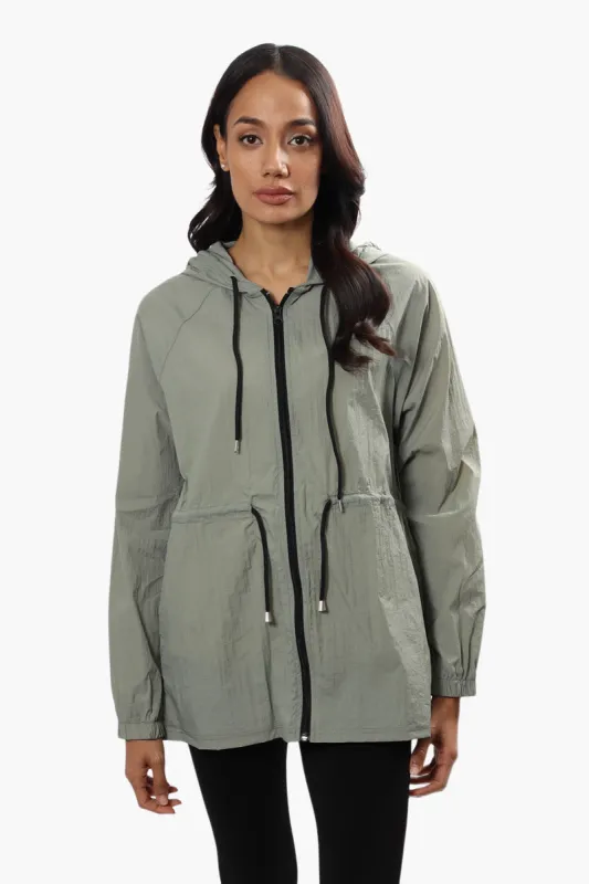 Canada Weather Gear Hooded Windbreaker Lightweight Jacket - Olive sold by Fairweather