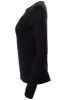 Solid Keyhole Front Long Sleeve Top - Black sold by Fairweather