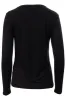 Solid Keyhole Front Long Sleeve Top - Black sold by Fairweather