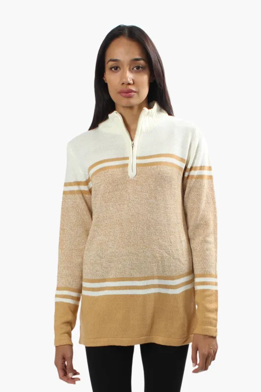 Canada Weather Gear Front Zip Pullover Sweater - Beige sold by Fairweather