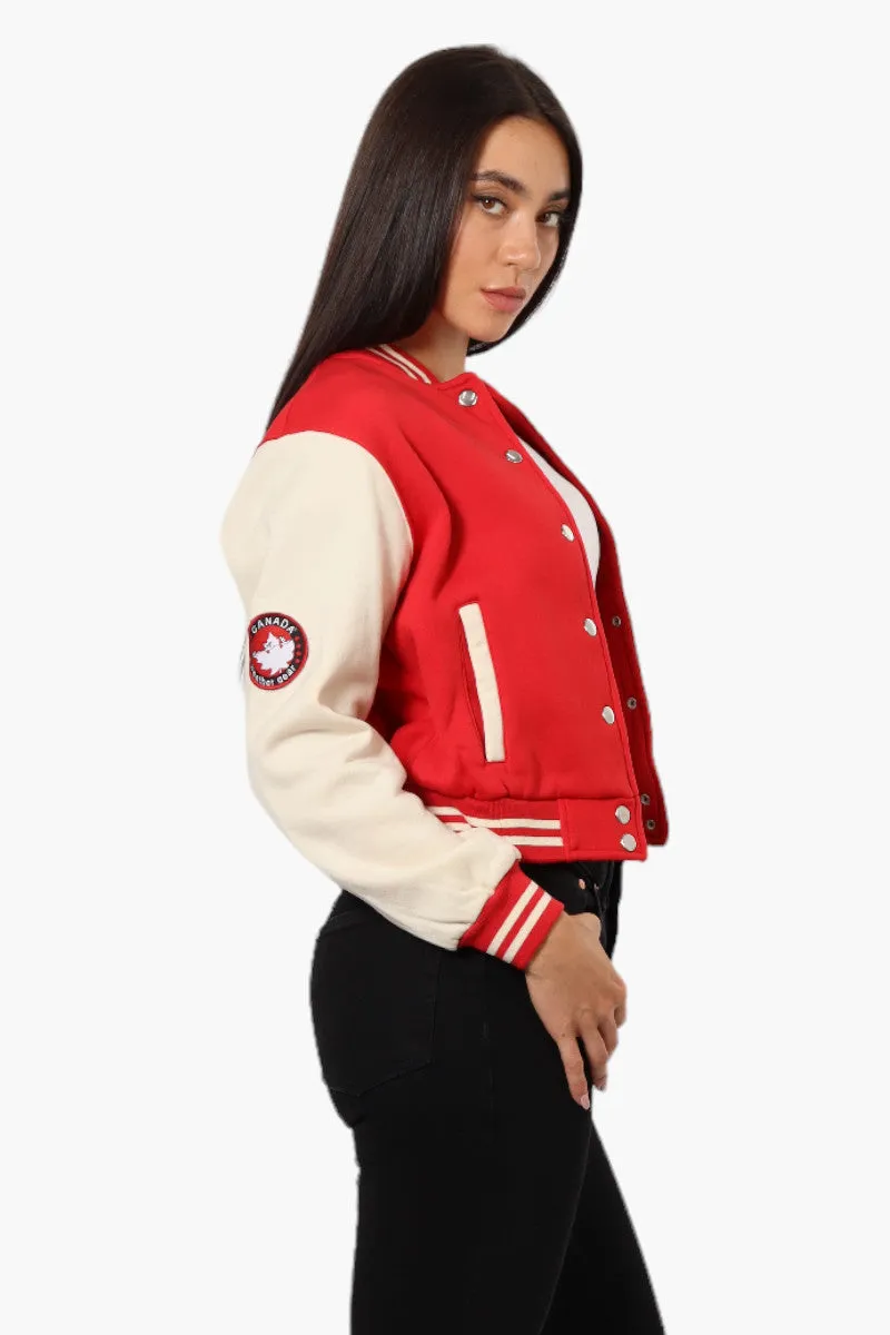 Canada Weather Gear Contrast Sleeve Varsity Lightweight Jacket - Red sold by Fairweather product image thumbnail 3
