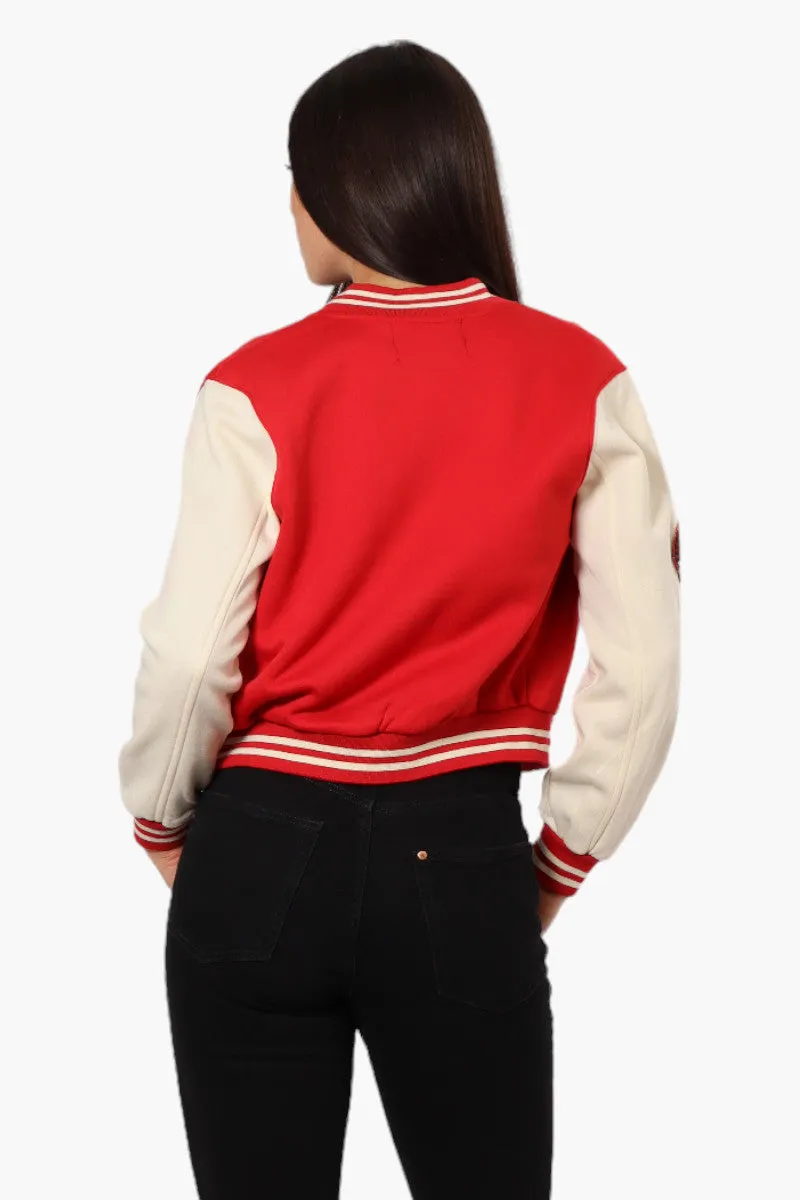 Canada Weather Gear Contrast Sleeve Varsity Lightweight Jacket - Red sold by Fairweather product image thumbnail 4