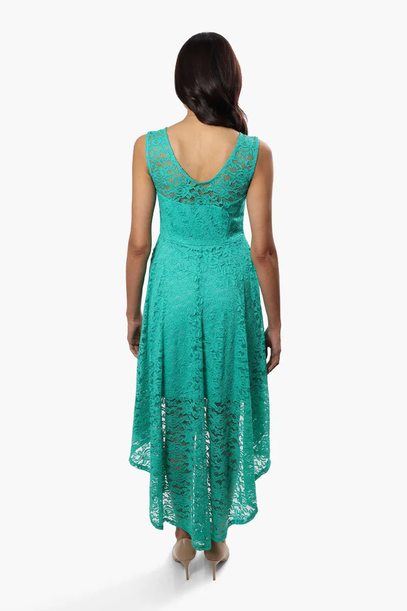 Limite High Low Necklace Lace Cocktail Dress - Teal sold by Fairweather product image thumbnail 4