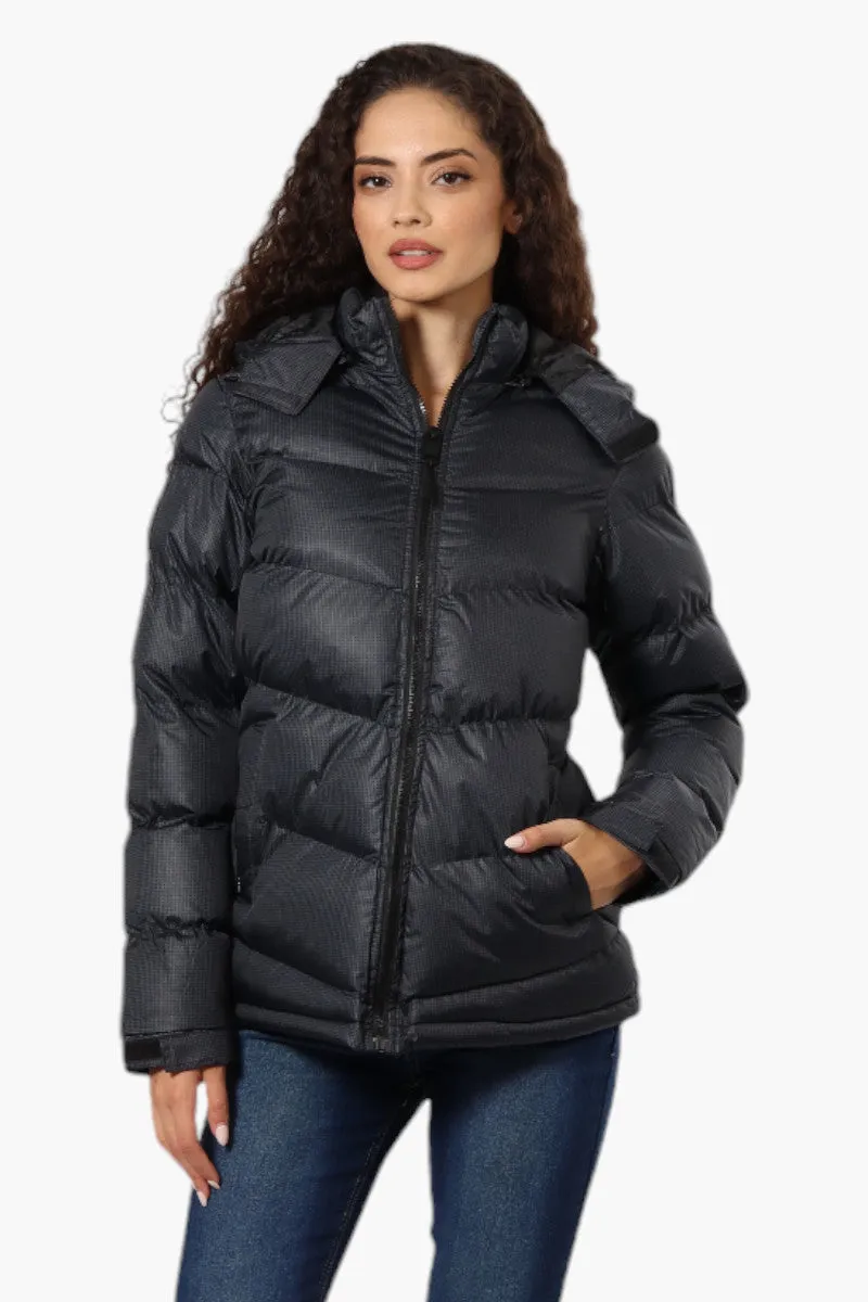 Canada Weather Gear Grid Pattern Bomber Jacket - Black sold by Fairweather
