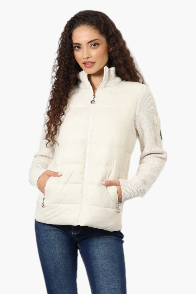 Canada Weather Gear Sweater Knit Polyfill Lightweight Jacket - White sold by Fairweather
