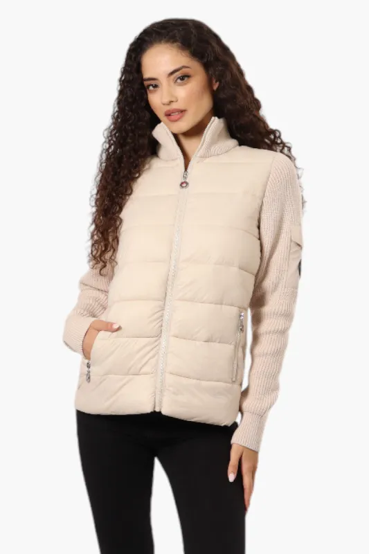 Canada Weather Gear Sweater Knit Polyfill Lightweight Jacket - Cream sold by Fairweather