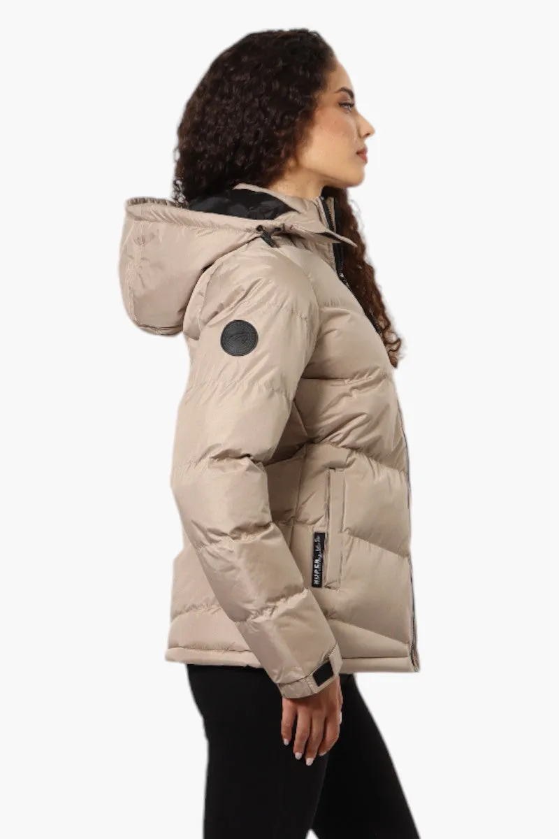 Canada Weather Gear Solid Bubble Bomber Jacket - Taupe sold by Fairweather product image thumbnail 3