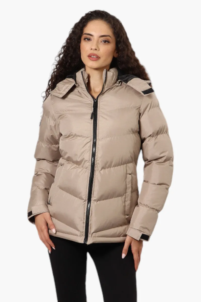 Canada Weather Gear Solid Bubble Bomber Jacket - Taupe sold by Fairweather