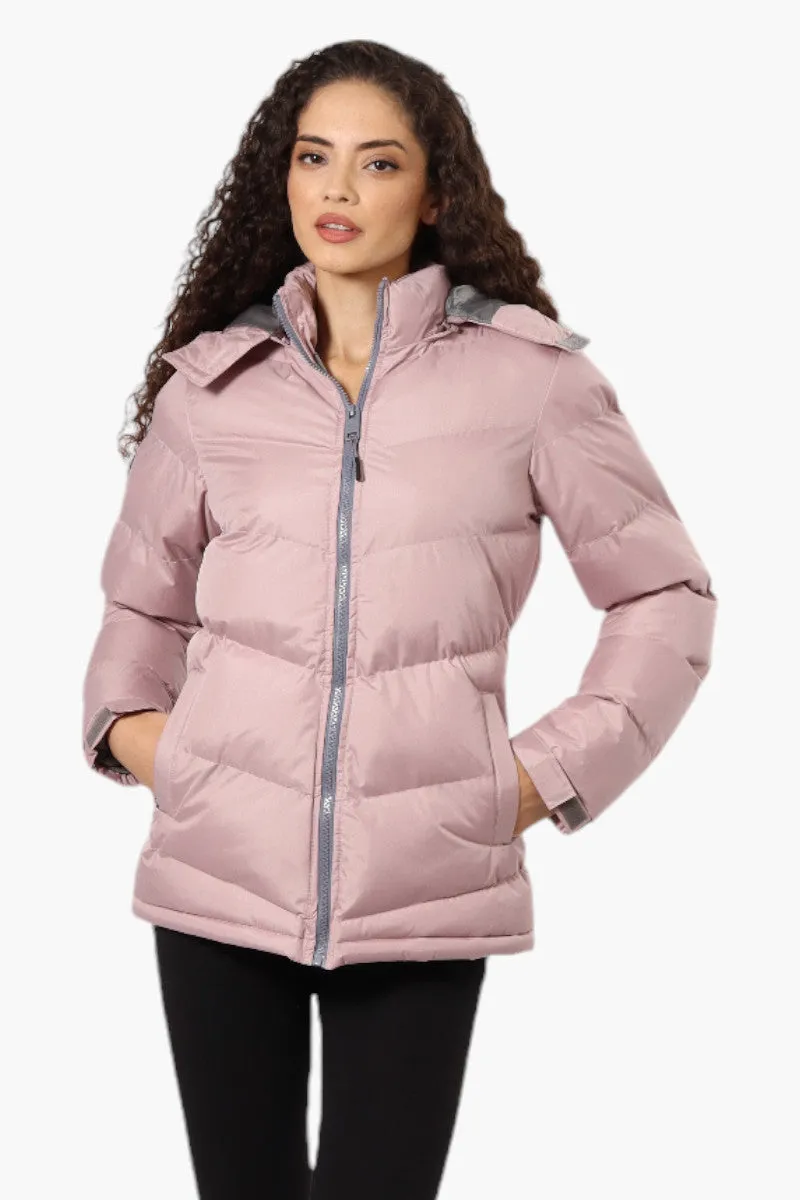 Canada Weather Gear Solid Bubble Bomber Jacket - Pink sold by Fairweather