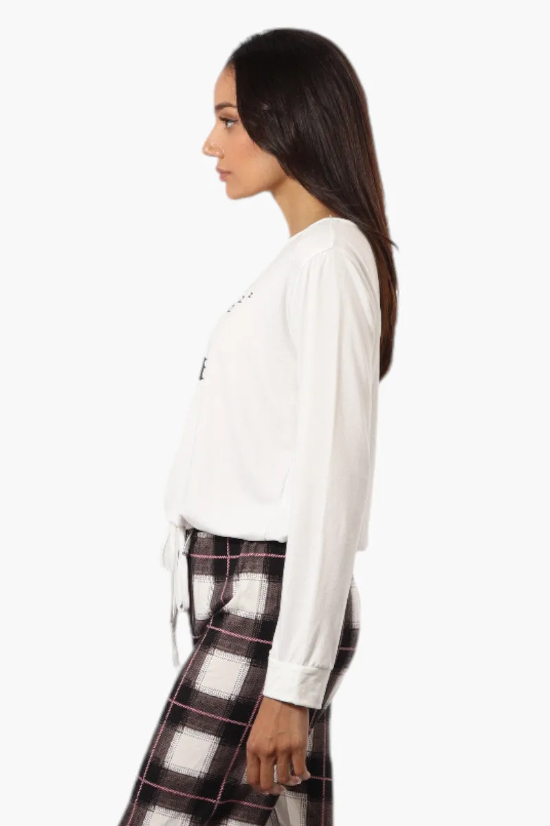 Canada Weather Gear Sleep Print Drawstring Pajama Top - White sold by Fairweather product image thumbnail 3