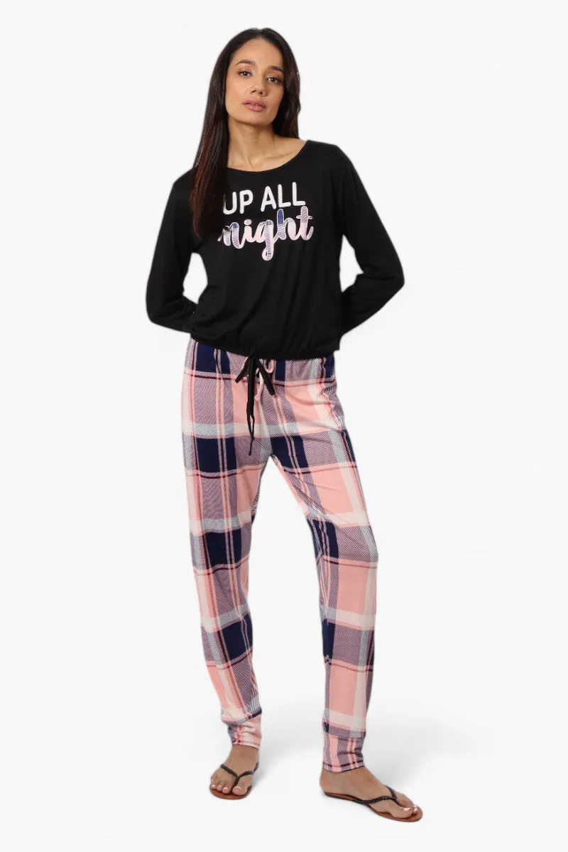 Canada Weather Gear Up All Night Print Drawstring Pajama Top - Black sold by Fairweather product image thumbnail 2