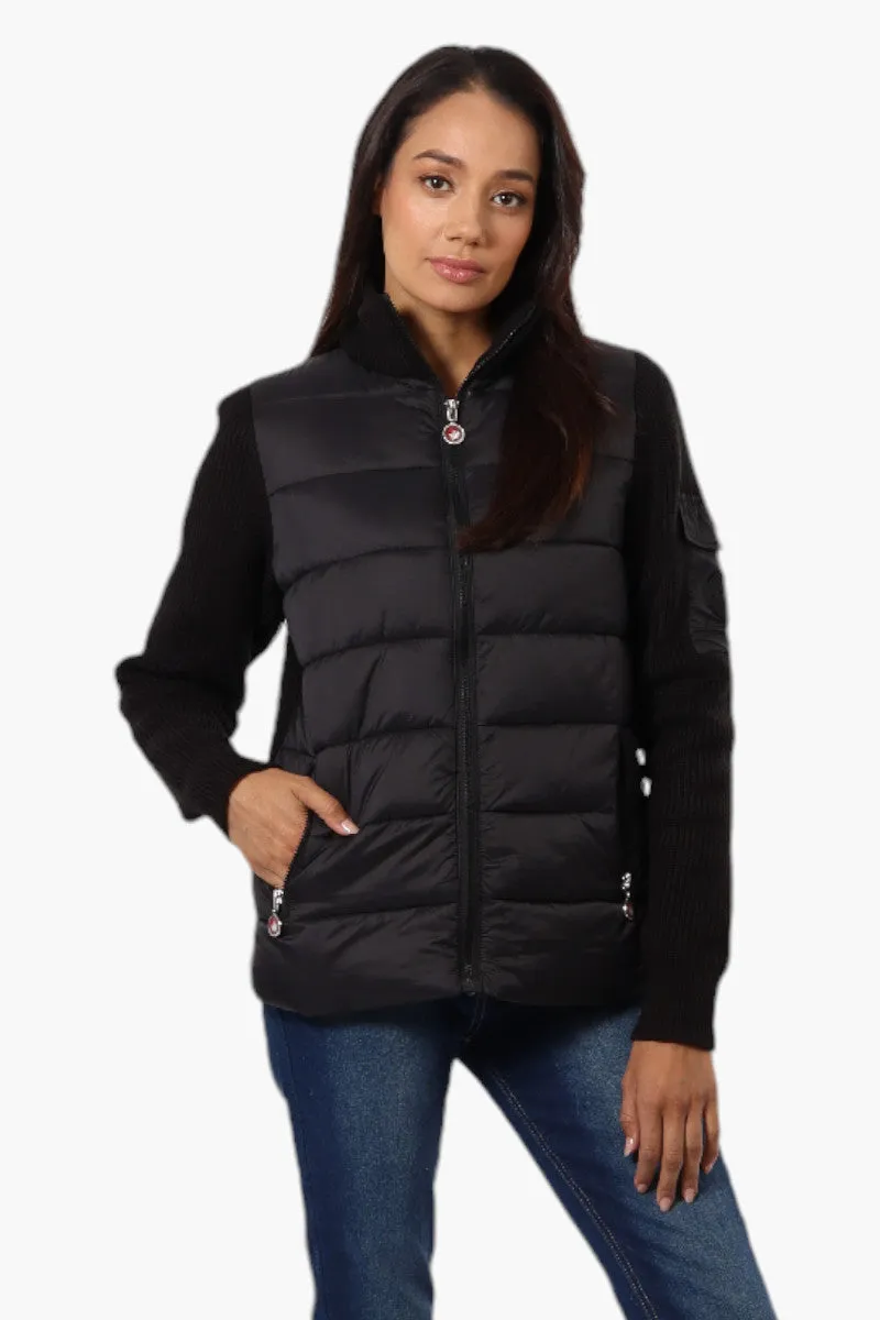 Canada Weather Gear Sweater Knit Polyfill Lightweight Jacket - Black sold by Fairweather