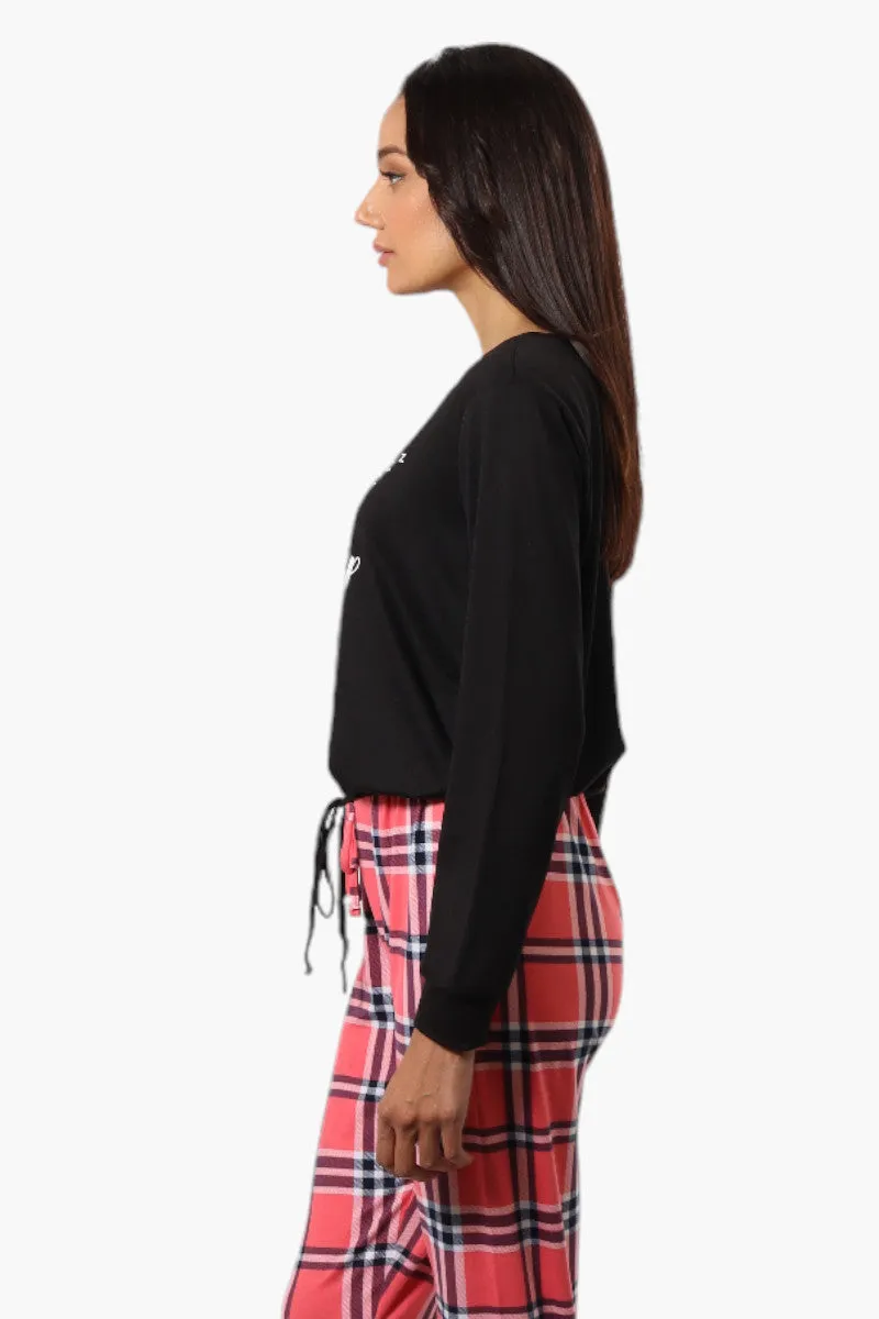 Canada Weather Gear Sleep Print Drawstring Pajama Top - Black sold by Fairweather product image thumbnail 3