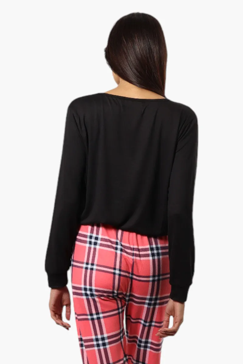 Canada Weather Gear Sleep Print Drawstring Pajama Top - Black sold by Fairweather product image thumbnail 4