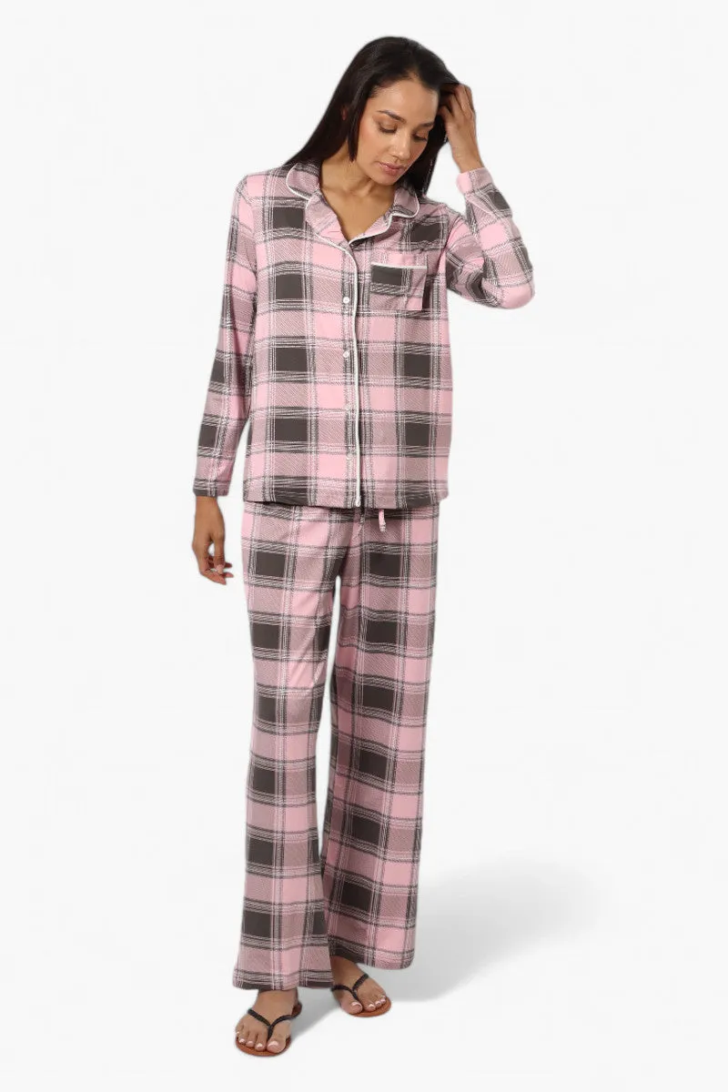 Canada Weather Gear Plaid Wide Leg Pajama Pants - Pink sold by Fairweather product image thumbnail 2