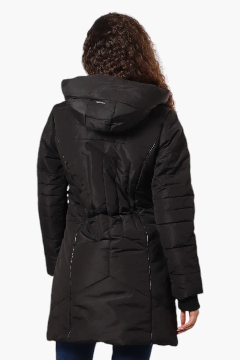 Oppenheimer Double Zip Cinched Waist Parka Jacket - Black sold by Fairweather product image thumbnail 4