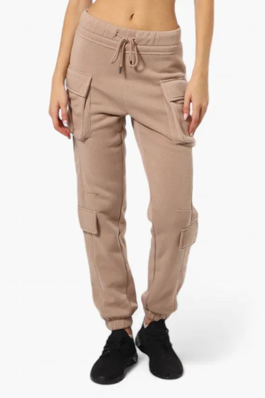 Fahrenheit Tie Waist 4 Pocket Cargo Joggers - Camel sold by Fairweather