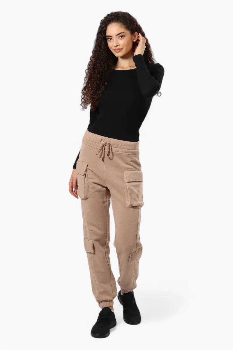 Fahrenheit Tie Waist 4 Pocket Cargo Joggers - Camel sold by Fairweather product image thumbnail 2