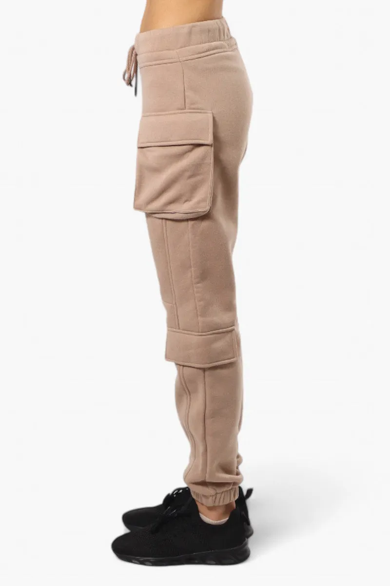 Fahrenheit Tie Waist 4 Pocket Cargo Joggers - Camel sold by Fairweather product image thumbnail 3