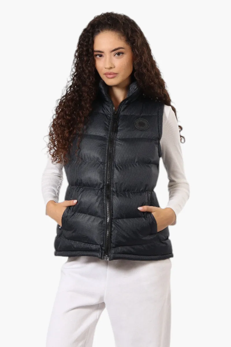 Super Triple Goose Grid Pattern Bubble Vest - Black sold by Fairweather
