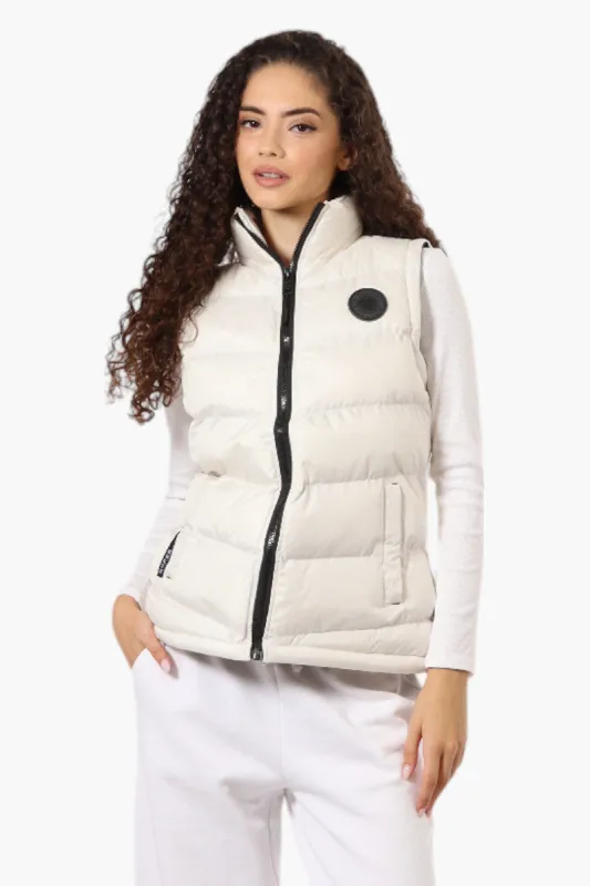 Super Triple Goose Solid Bubble Vest - White sold by Fairweather