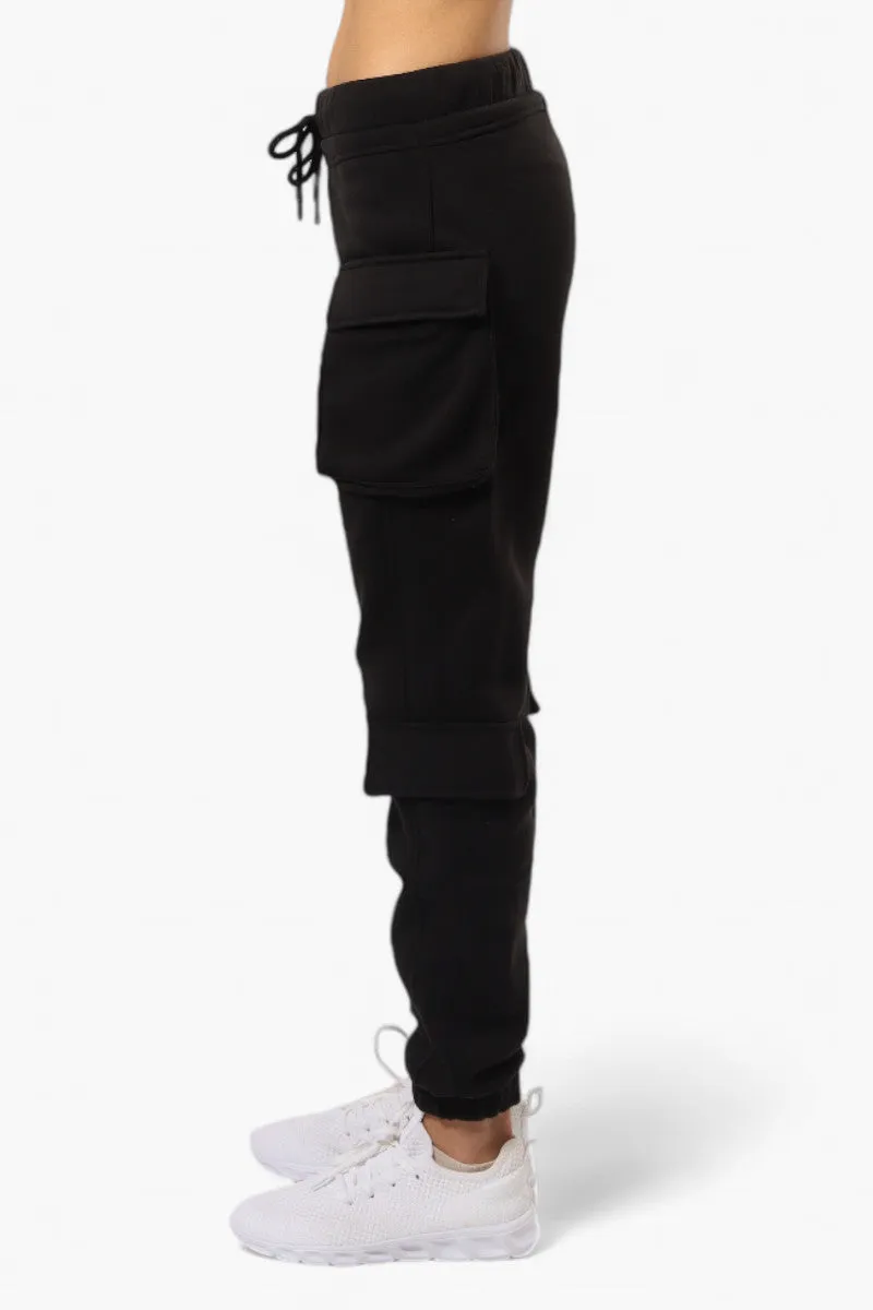Fahrenheit Tie Waist 4 Pocket Cargo Joggers - Black sold by Fairweather product image thumbnail 3