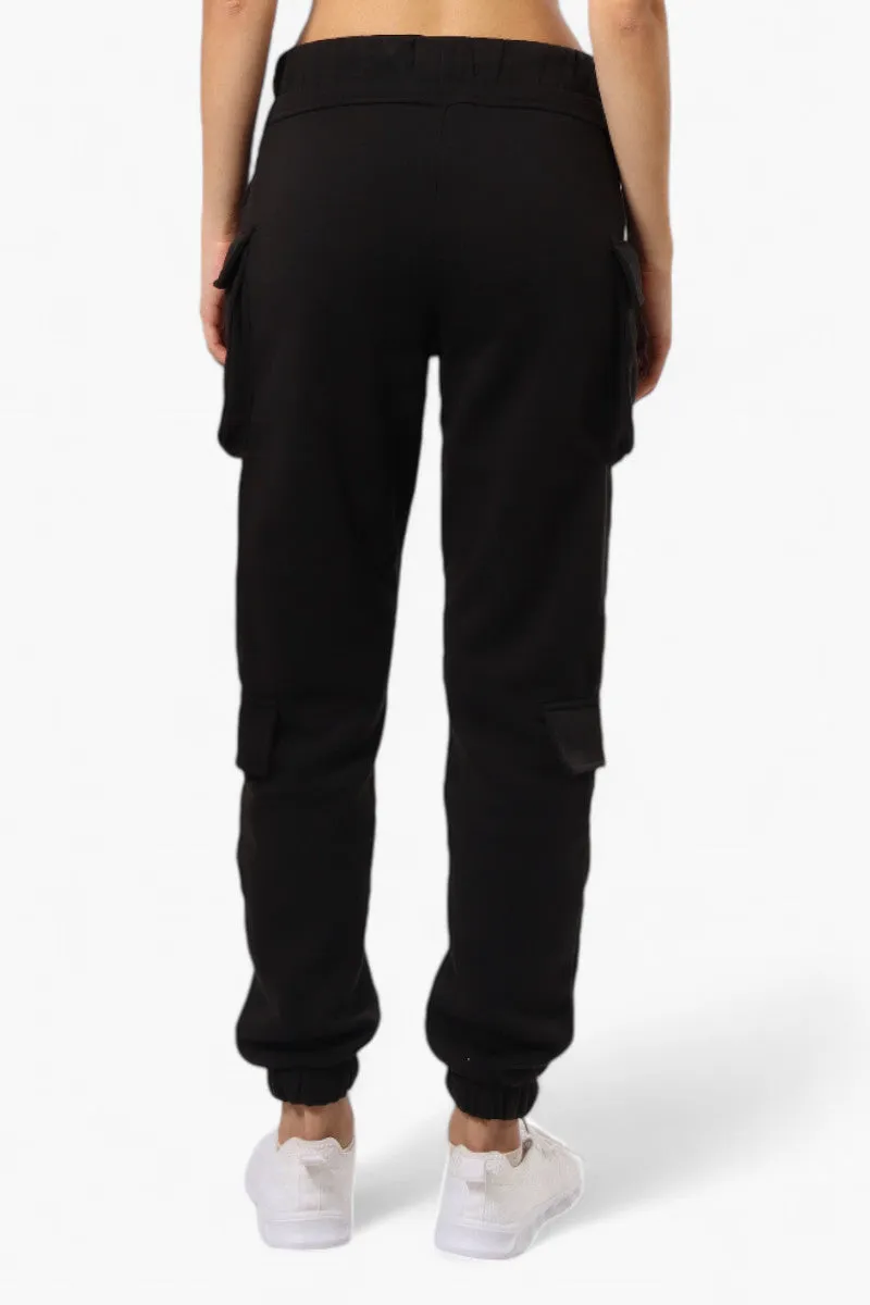 Fahrenheit Tie Waist 4 Pocket Cargo Joggers - Black sold by Fairweather product image thumbnail 4