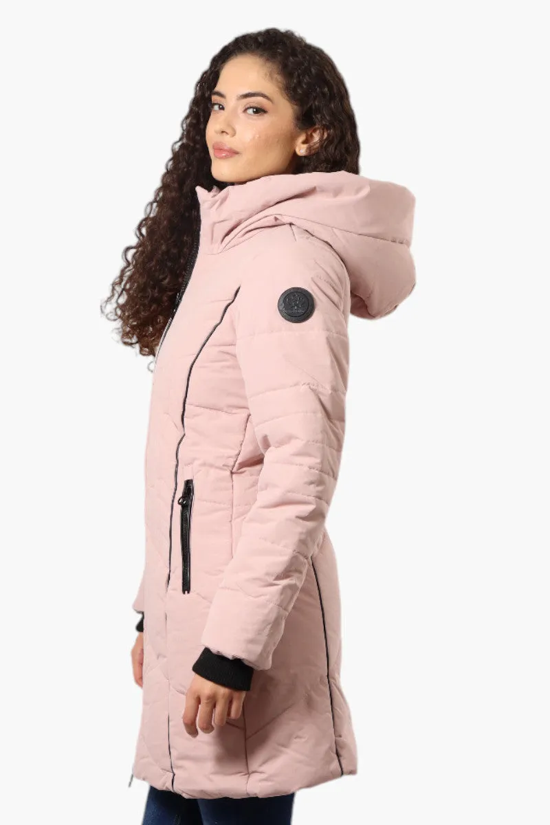 Oppenheimer Double Zip Cinched Waist Parka Jacket - Pink sold by Fairweather product image thumbnail 3