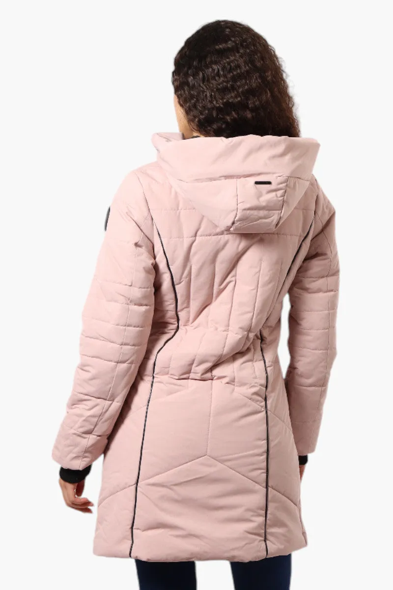 Oppenheimer Double Zip Cinched Waist Parka Jacket - Pink sold by Fairweather product image thumbnail 4