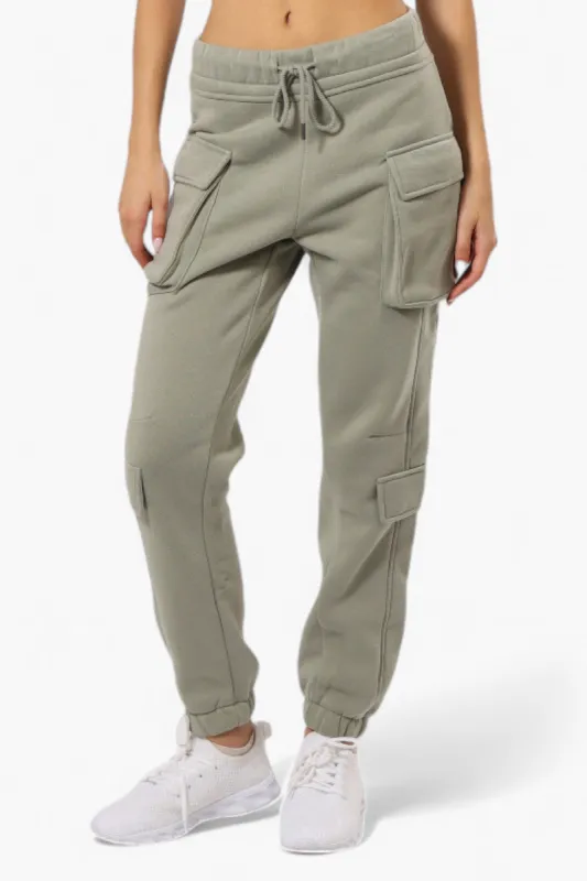 Fahrenheit Tie Waist 4 Pocket Cargo Joggers - Olive sold by Fairweather