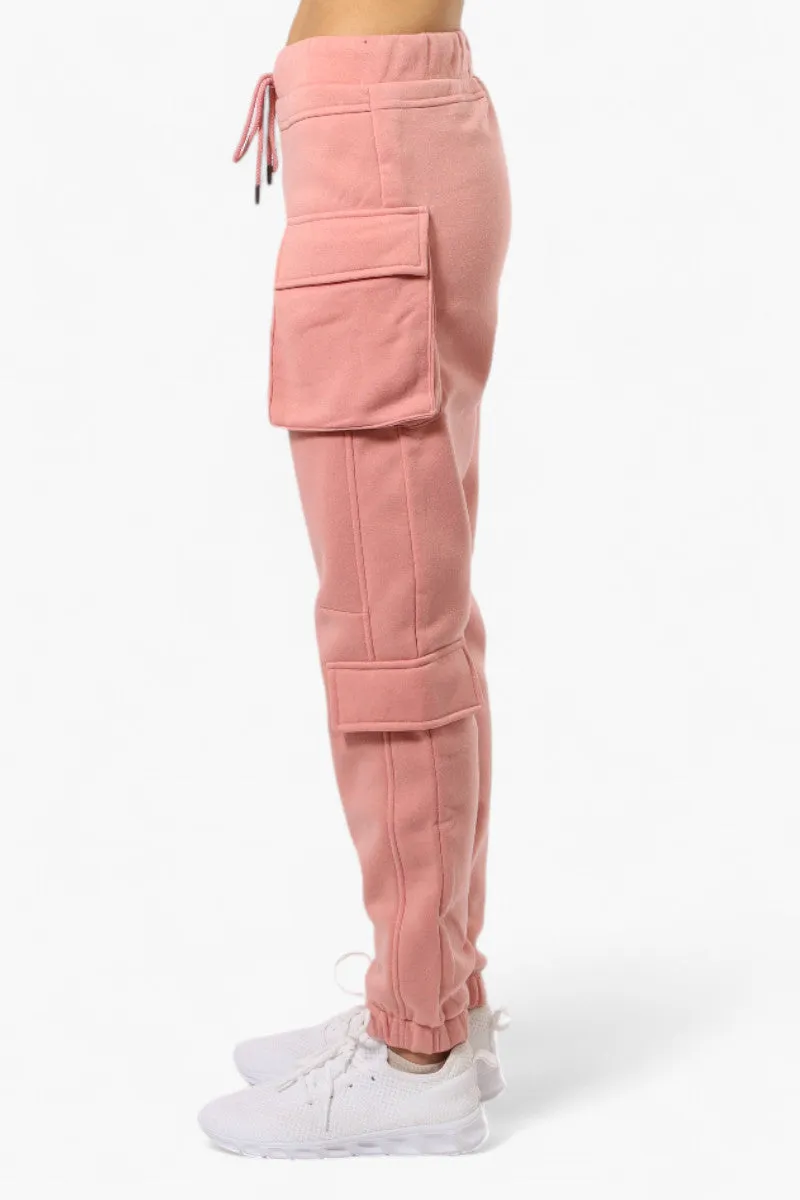 Fahrenheit Tie Waist 4 Pocket Cargo Joggers - Pink sold by Fairweather product image thumbnail 3