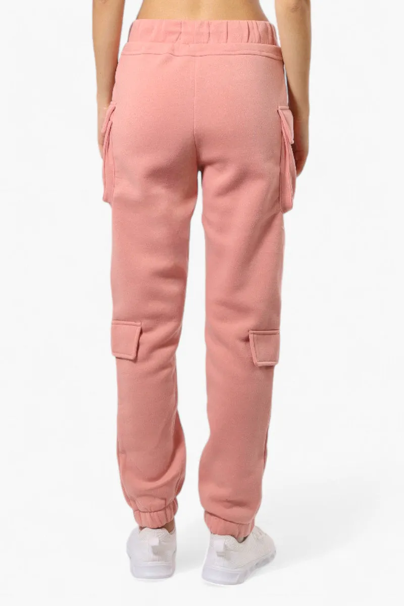 Fahrenheit Tie Waist 4 Pocket Cargo Joggers - Pink sold by Fairweather product image thumbnail 4