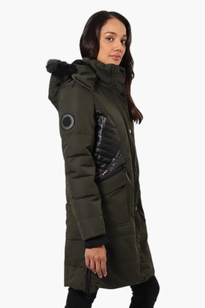Canada Weather Gear Vegan Leather Insert Parka Jacket - Olive sold by Fairweather product image thumbnail 3