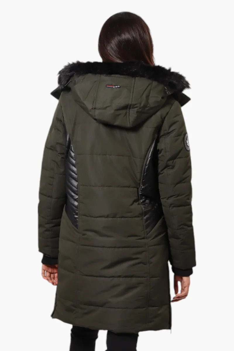 Canada Weather Gear Vegan Leather Insert Parka Jacket - Olive sold by Fairweather product image thumbnail 4