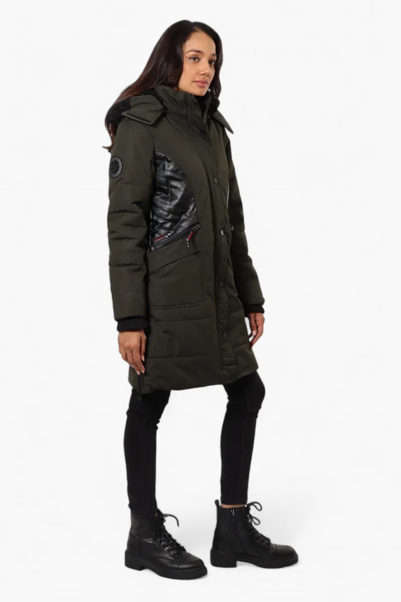 Canada Weather Gear Vegan Leather Insert Parka Jacket - Olive sold by Fairweather product image thumbnail 2