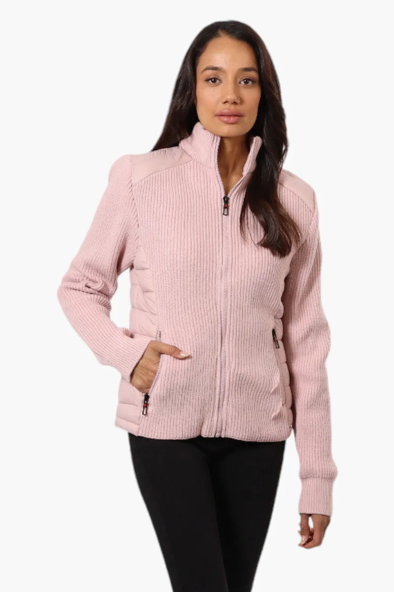 Canada Weather Gear Sweater Knit Zip Up Lightweight Jacket - Pink sold by Fairweather