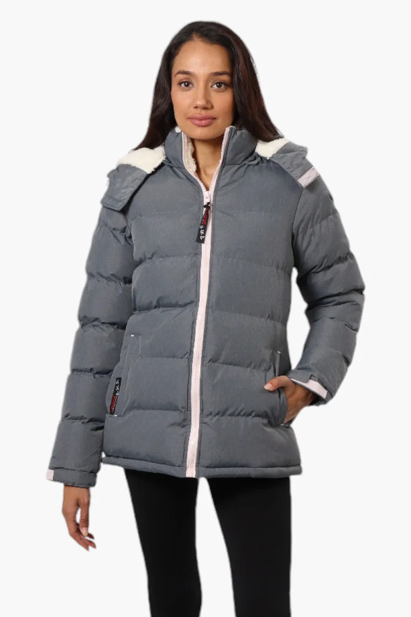 Canada Weather Gear Solid Bubble Bomber Jacket - Grey sold by Fairweather