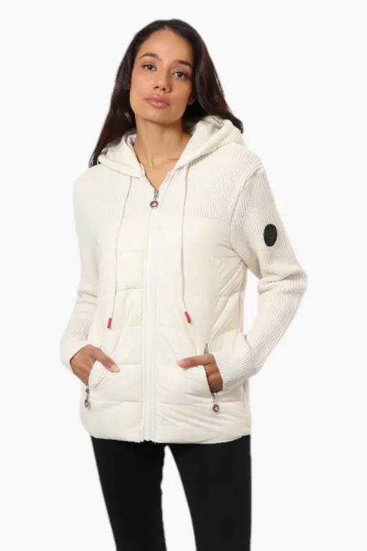 Canada Weather Gear Sweater Knit Polyfill Lightweight Jacket - White sold by Fairweather