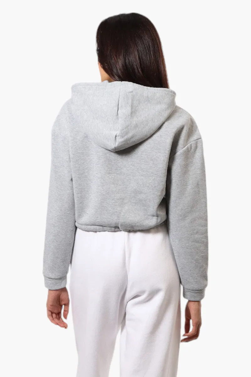 Fahrenheit Cropped Front Flap Pocket Hoodie - Grey sold by Fairweather product image thumbnail 4