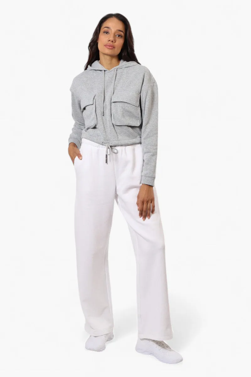 Fahrenheit Cropped Front Flap Pocket Hoodie - Grey sold by Fairweather product image thumbnail 2